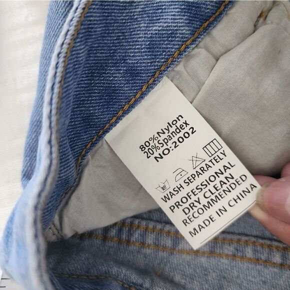 XPLUSWEAR distressed patchwork denim midi skirt - Picture 11 of 11